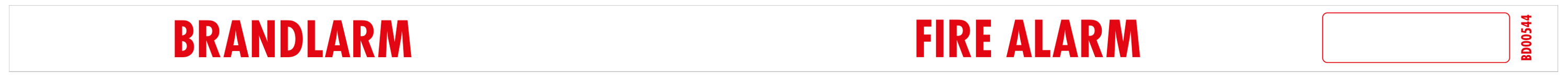 Sockeldekal Brandlarm / Fire Alarm 325x14 - 10/ark