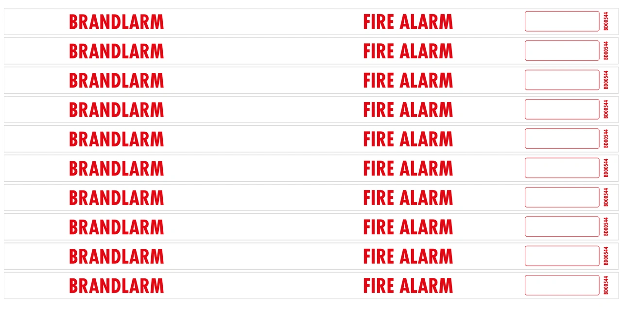 Sockeldekal Brandlarm / Fire Alarm 325x14 - 10/ark