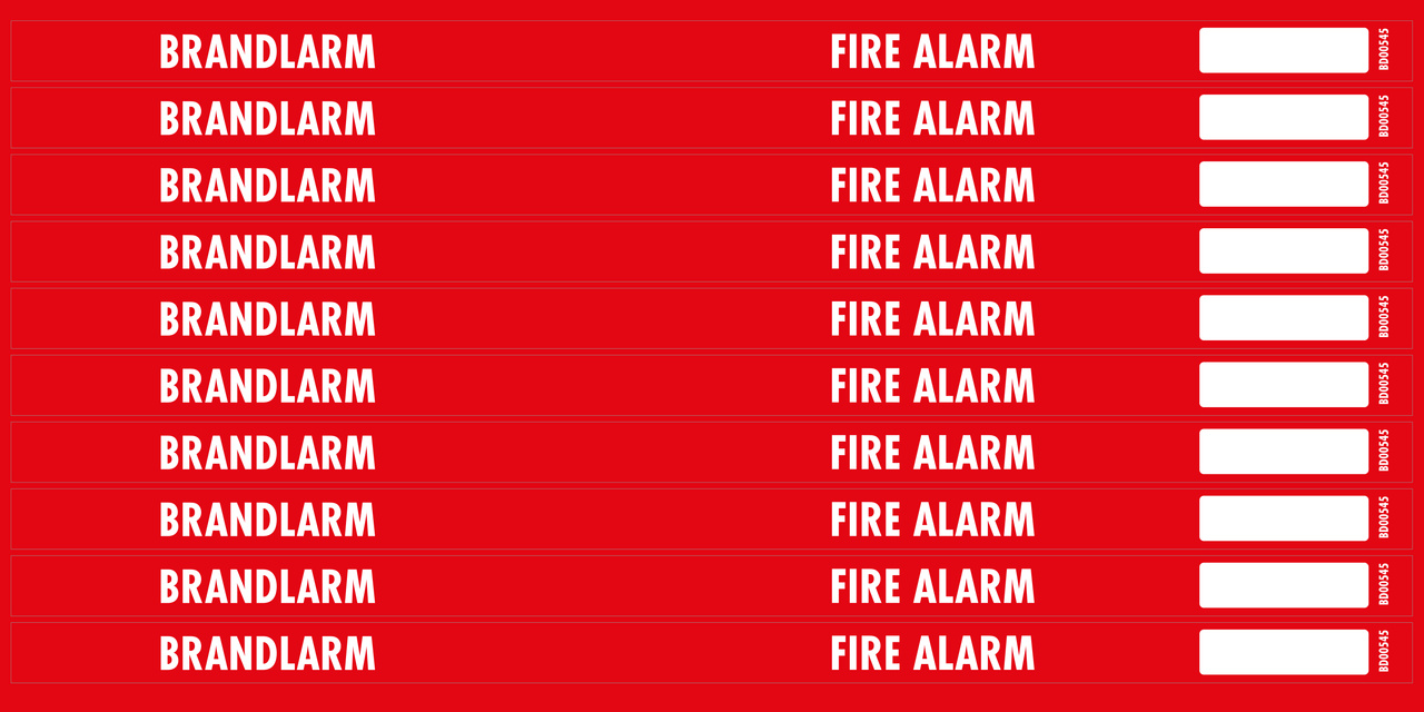 Sockeldekal Brandlarm / Fire Alarm 325x14 - 10/ark