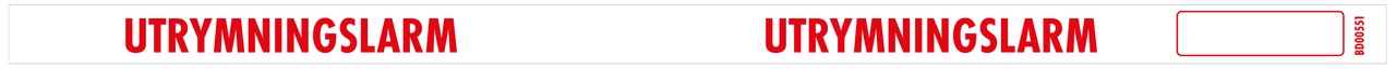 Sockeldekal Utrymningslarm 364x14 - 10/ark