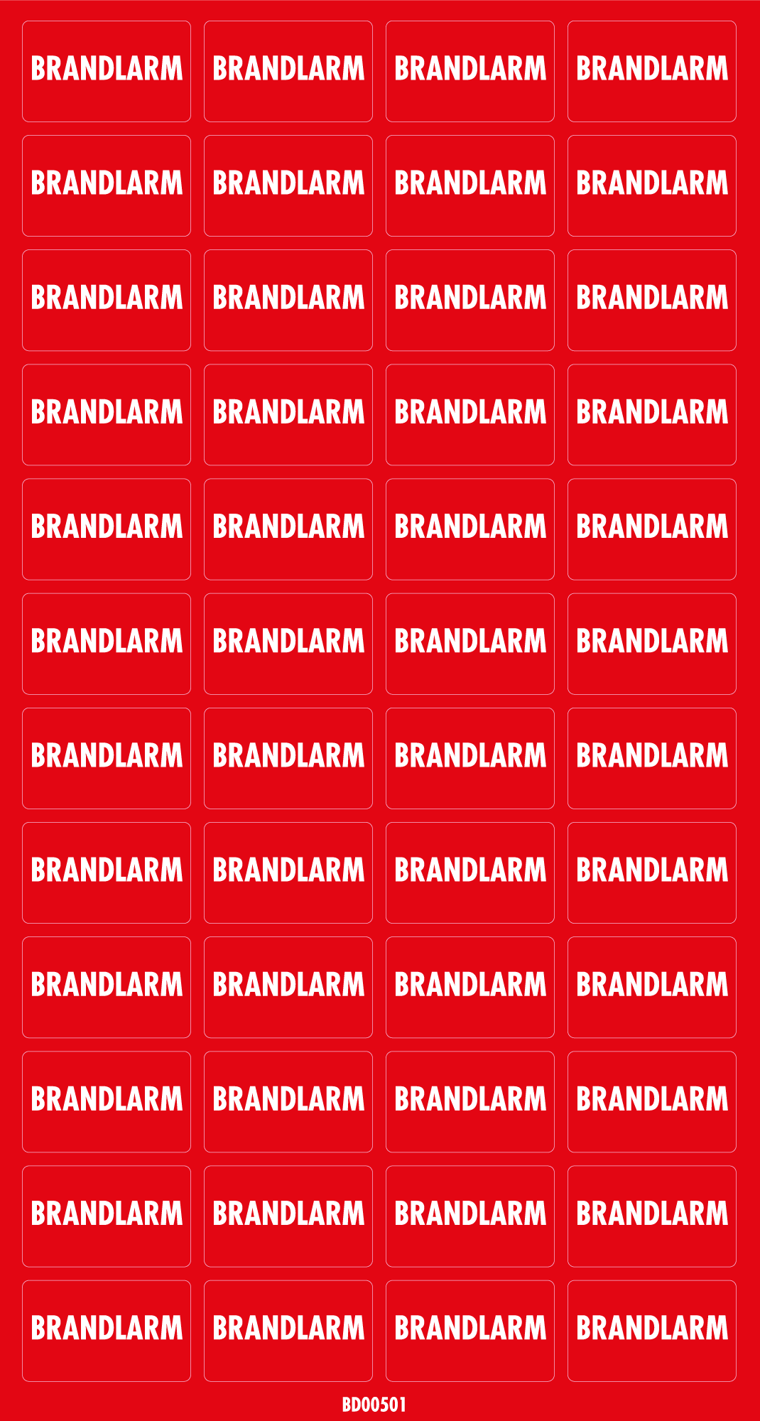 Dekal Brandlarm 25x15 - 48/ark