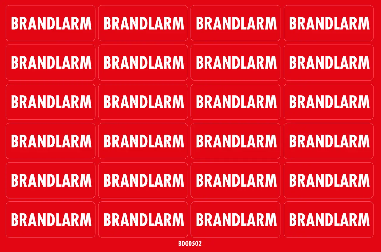 Dekal Brandlarm 50x20 - 24/ark