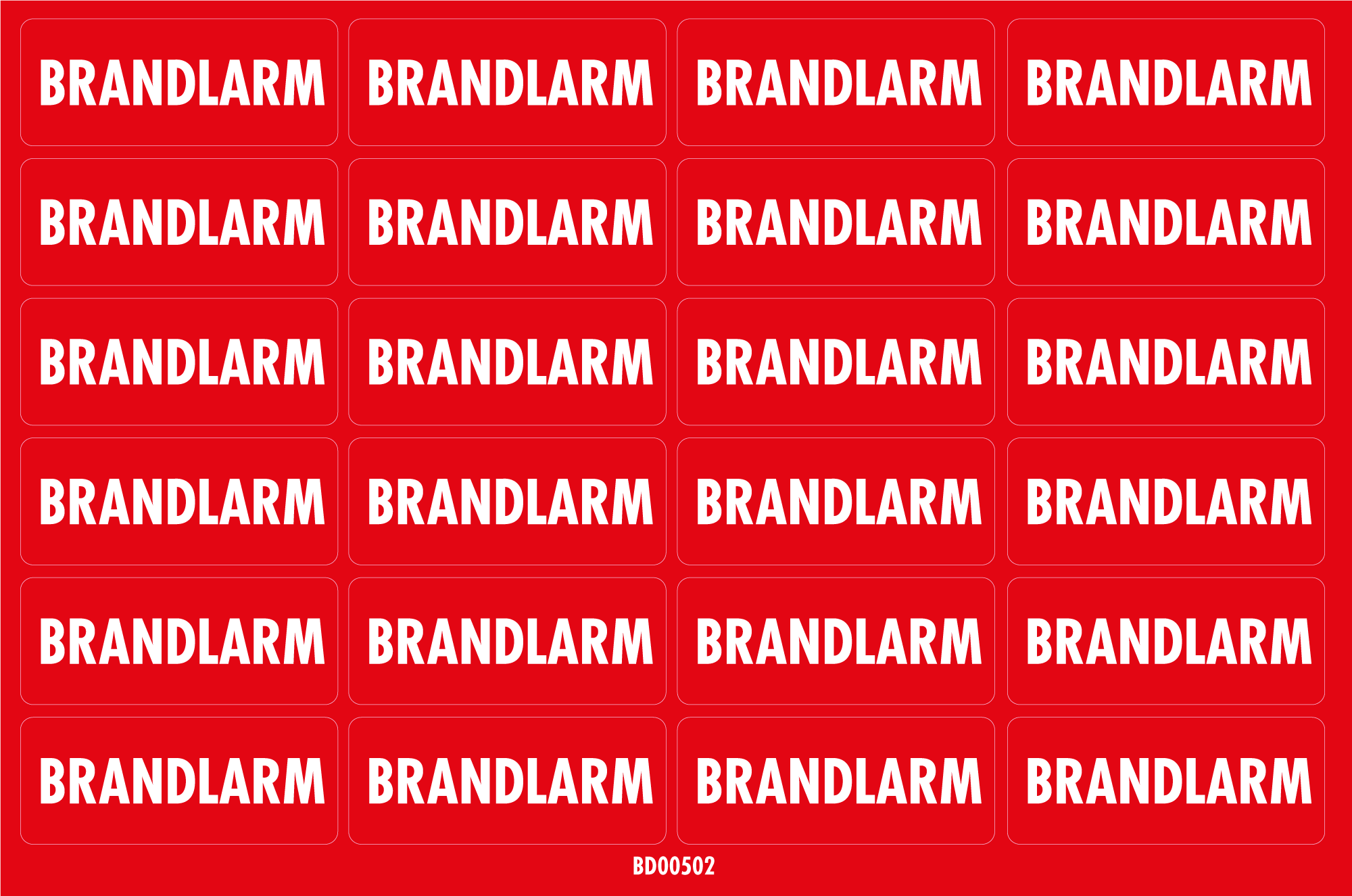 Dekal Brandlarm 50x20 - 24/ark