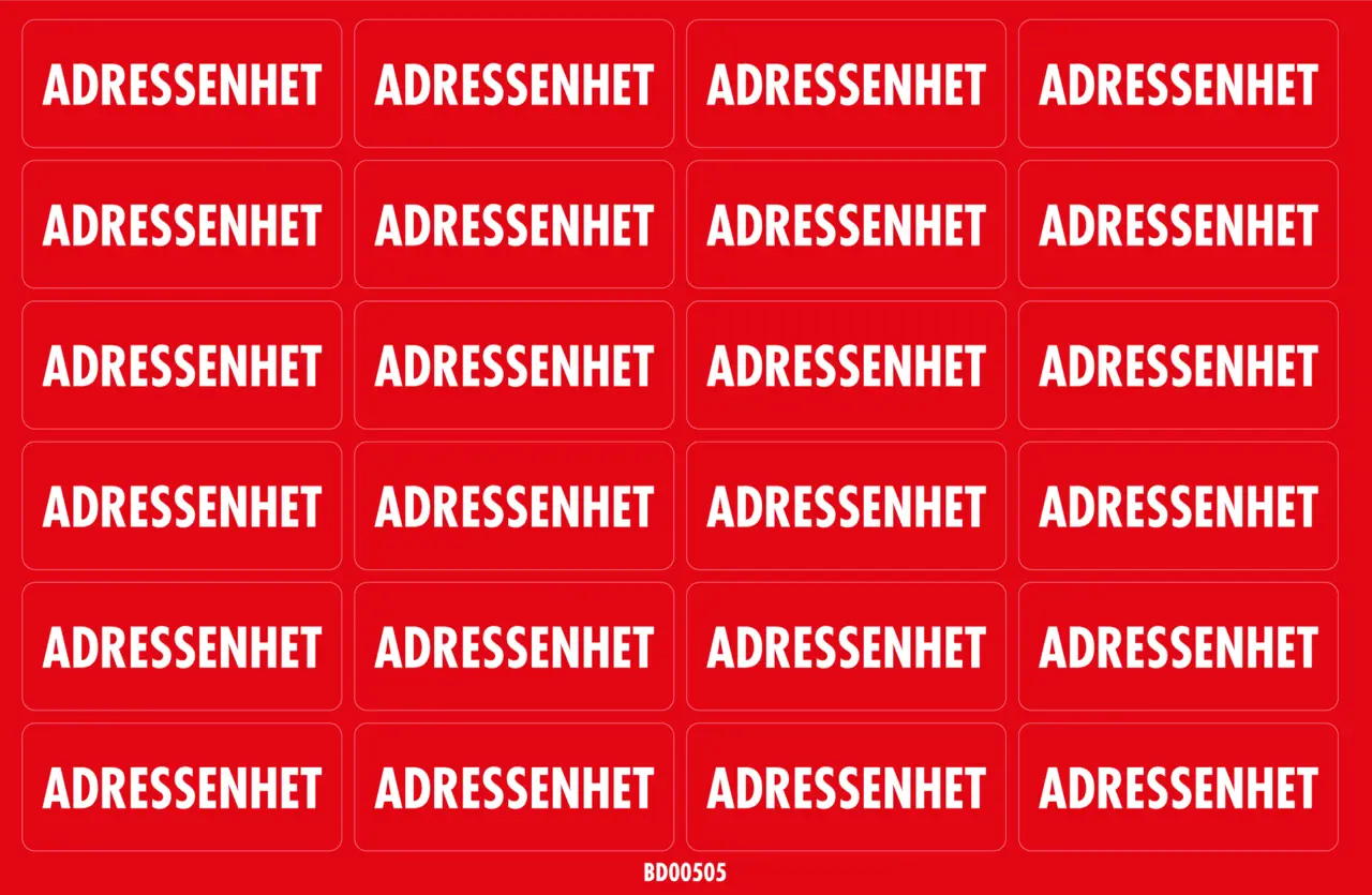 Dekal Adressenhet 50x20 - 24/ark