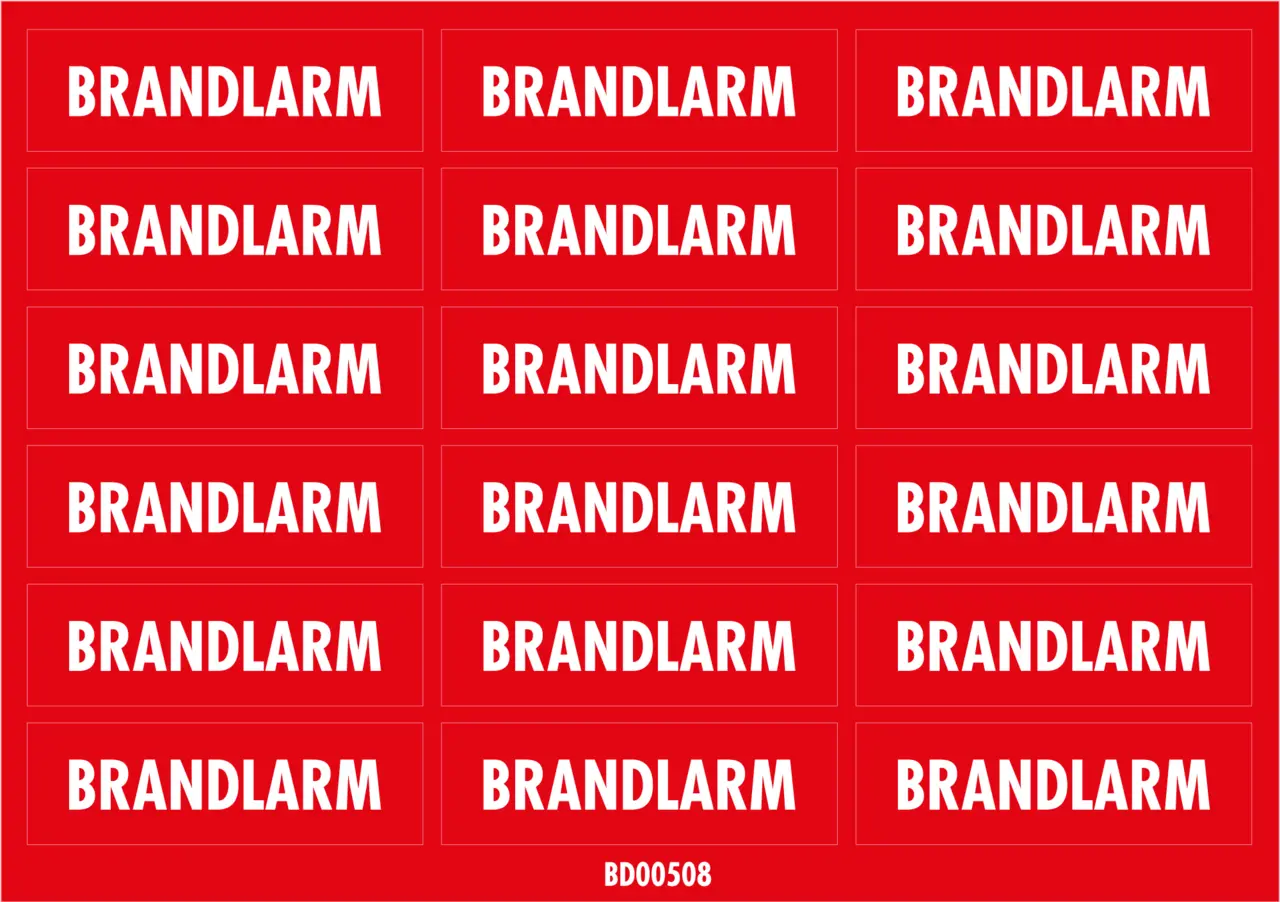 Dekal Brandlarm 65x20 - 18/ark
