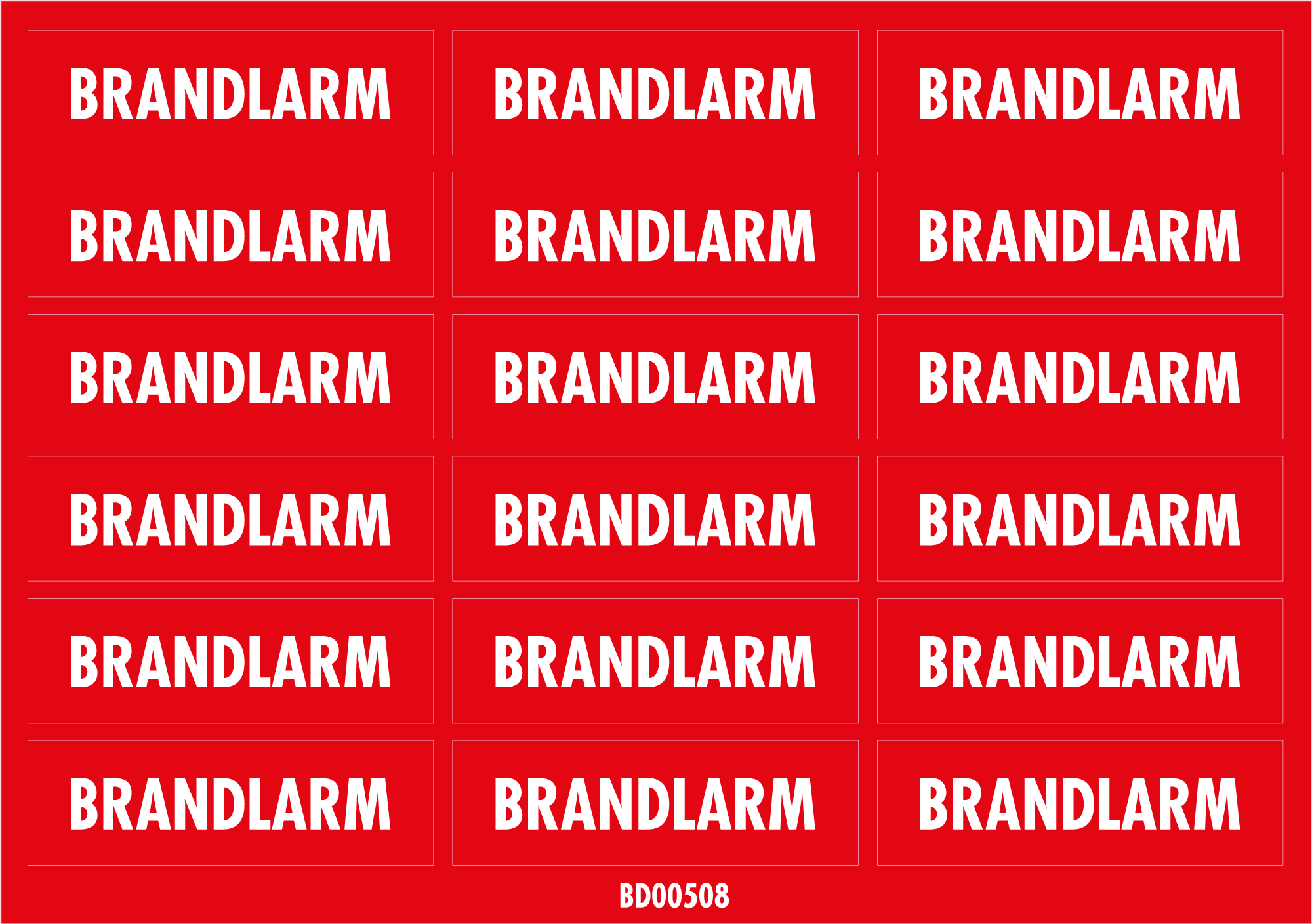 Dekal Brandlarm 65x20 - 18/ark