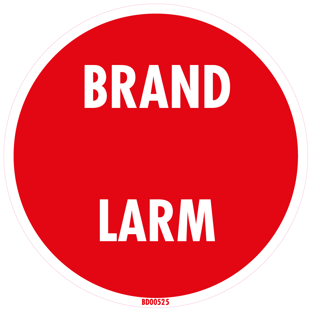 Dekal för brandlarmsklocka 80mm.