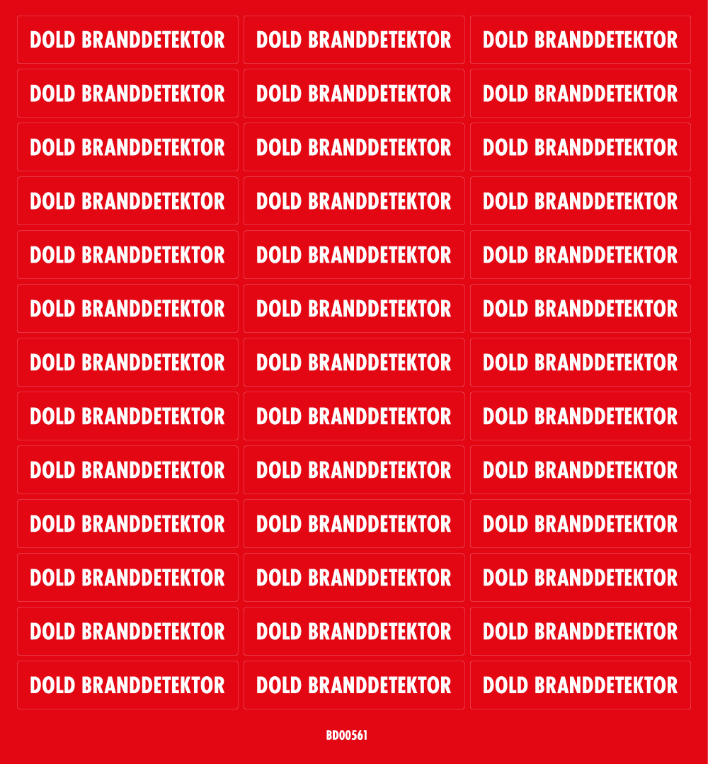 Dekal Dold branddetektor 78x17 - 39/ark