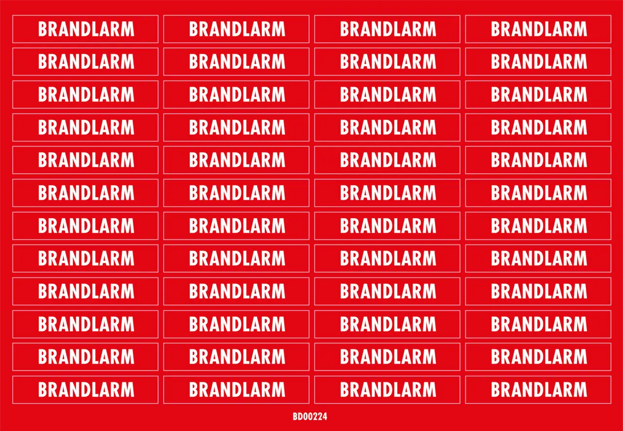 Dekal Brandlarm 53x10mm 48/ark
