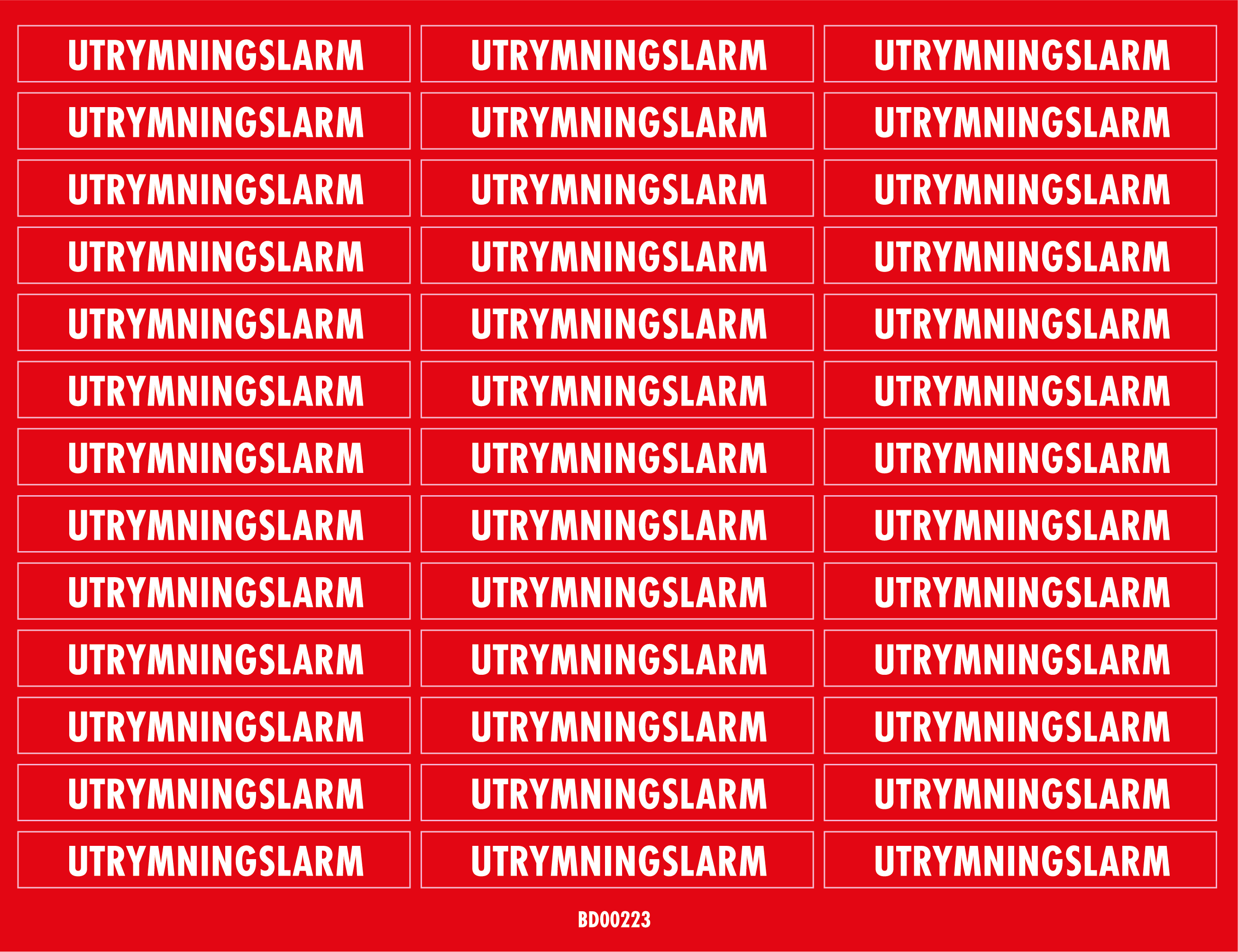 Dekal Utrymningslarm 70x10mm