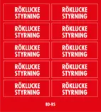 Dekal rökluckestyrning 41x15 - 10/ark