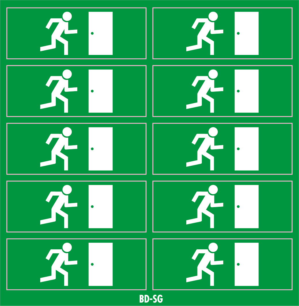 Dekal Utrymningsväg 41x15 - 10/ark