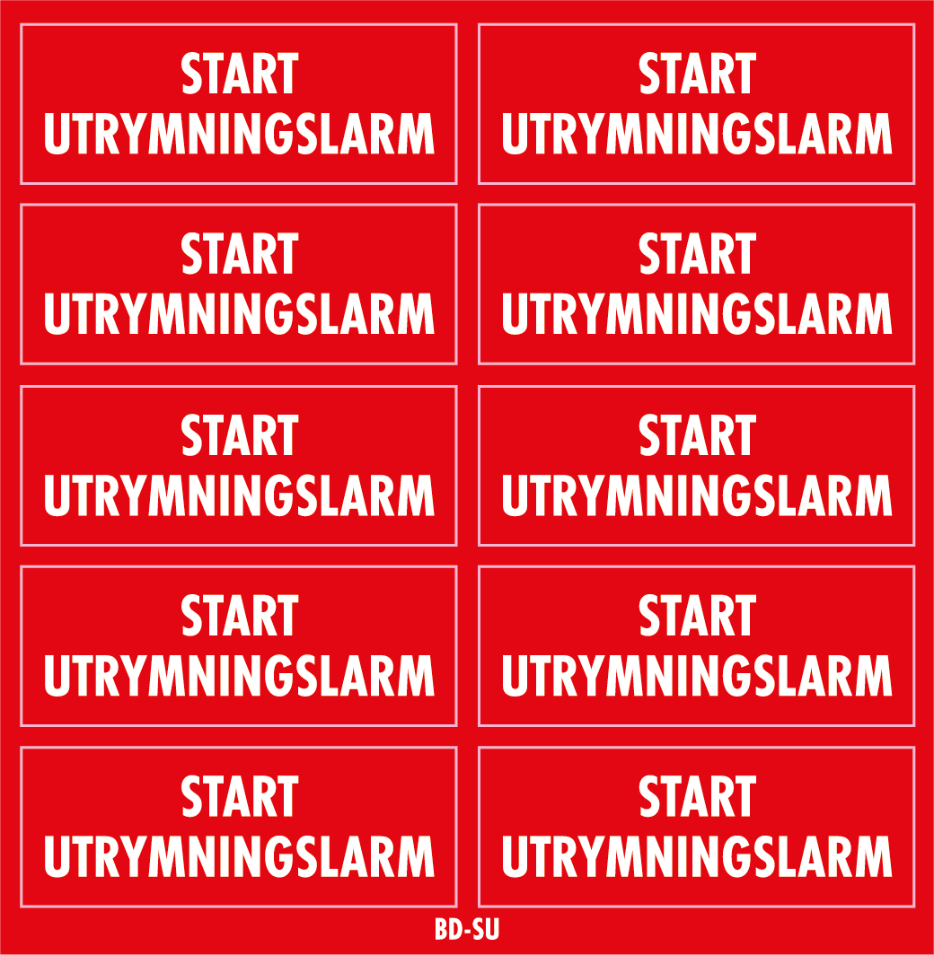 Dekal Start Utrymningslarm 41x15 - 10/ark
