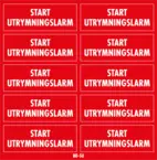 Dekal Start Utrymningslarm 41x15 - 10/ark