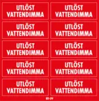 Dekal utlöst vattendimma 41x15 - 10/ark