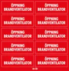 Dekal Öppning brandventilator 41x15 - 10/ark