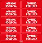 Dekal Öppning Röklucka 41x15 - 10/ark