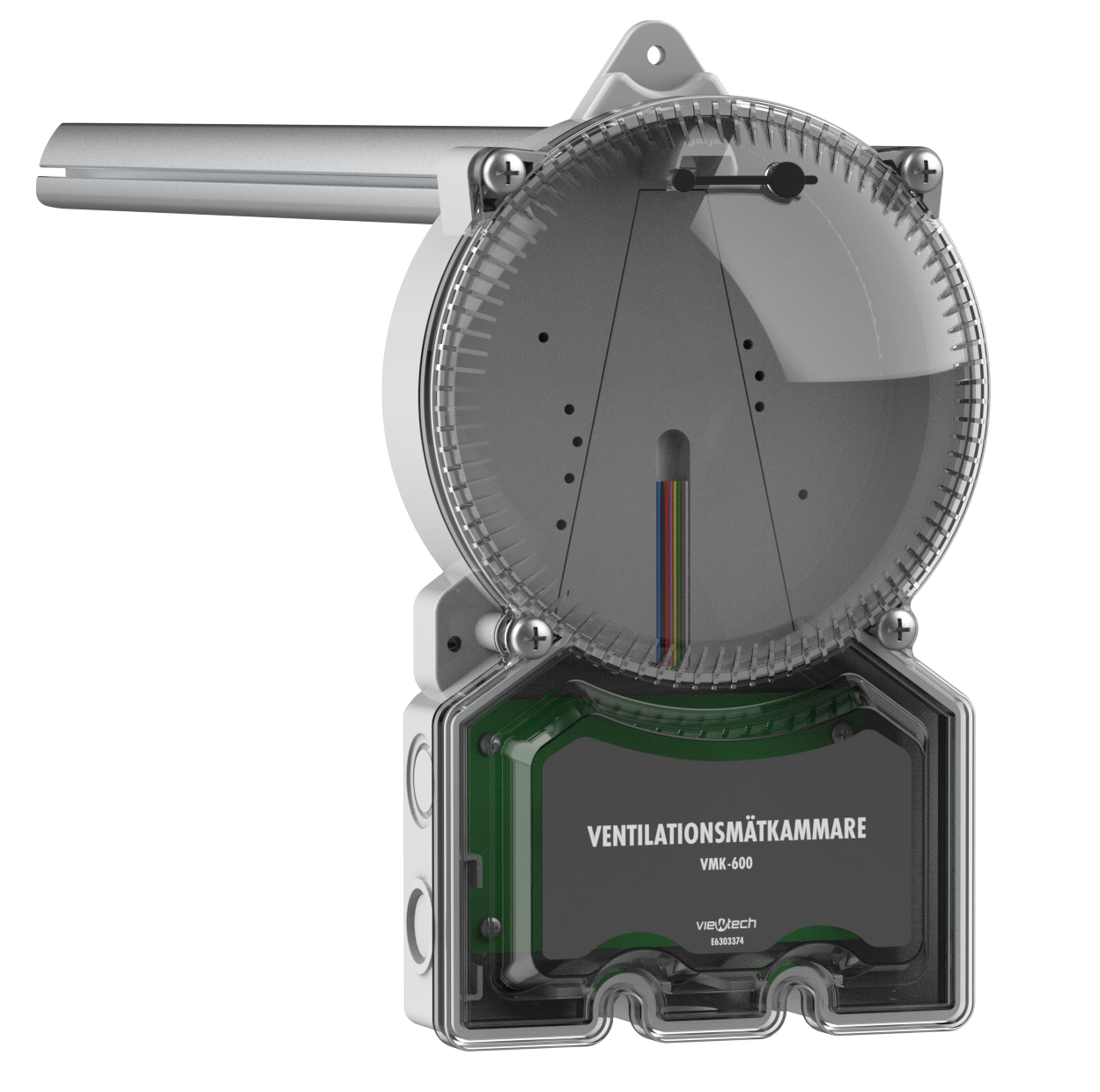 Ventilationsmätkammare för extern rökdetektor