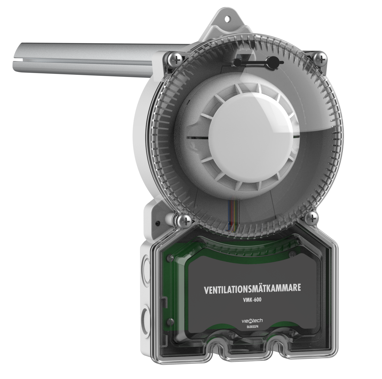 Ventilationsmätkammare för extern rökdetektor