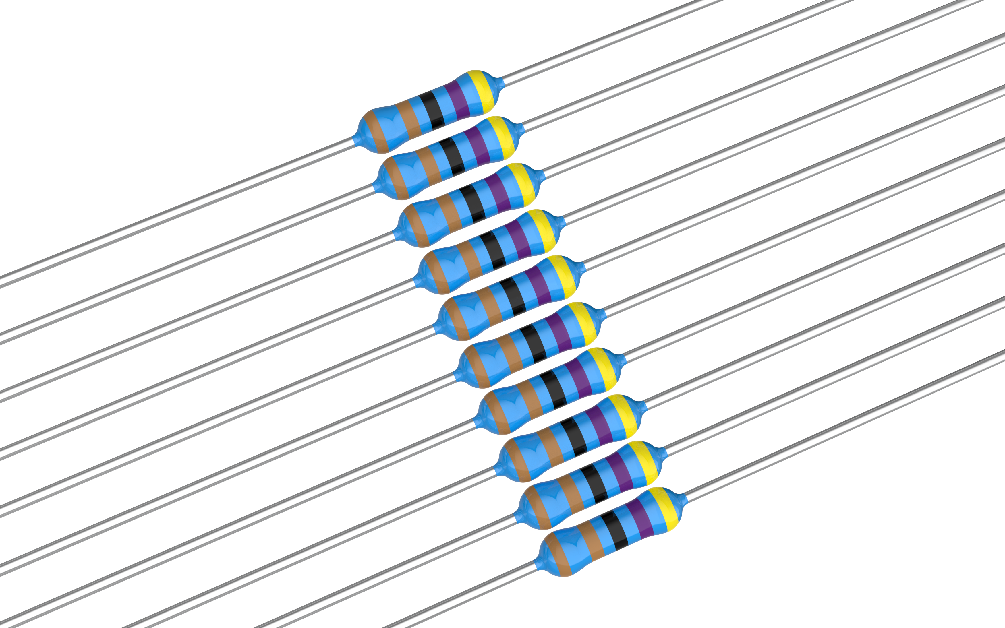 Motstånd 4,7 kOhm 0,25W 10-Pack