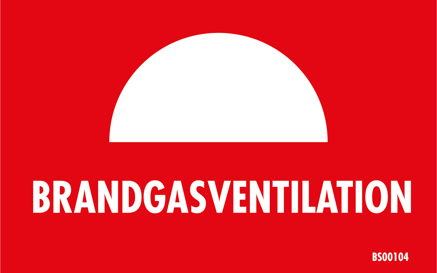 Skylt - Brandgasventilation 120x75