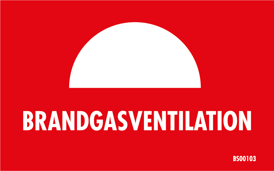 Skylt - Brandgasventilation 80x50