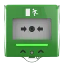 Larmknapp Grön med LED indikering & larmsignal