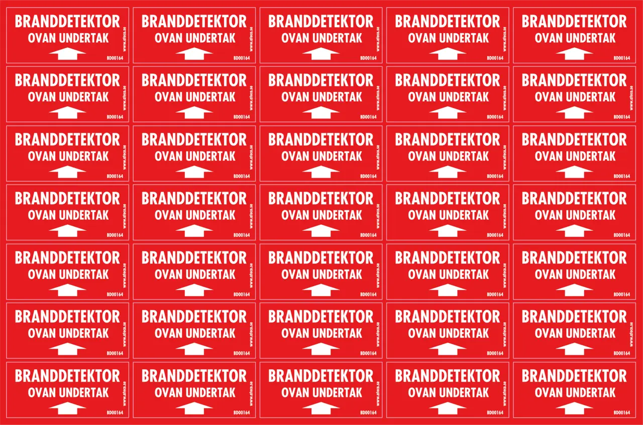 Dekal Branddetektor ovan undertak 55x25 - 35/ark