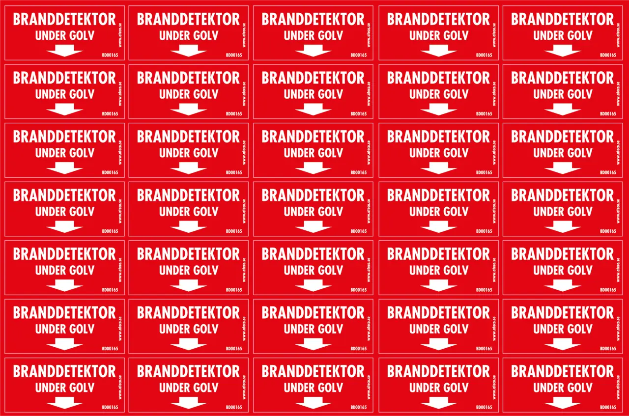 Dekal Branddetektor under golv 55x25 - 35/ark