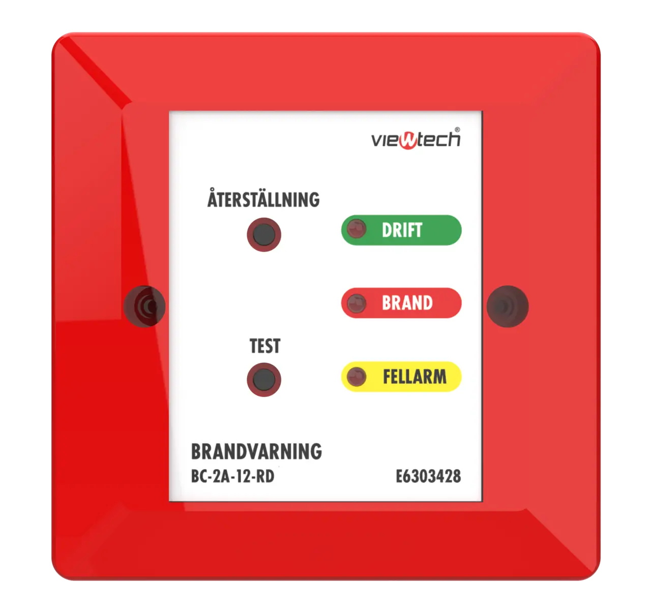 Brandcentral 12 V Röd