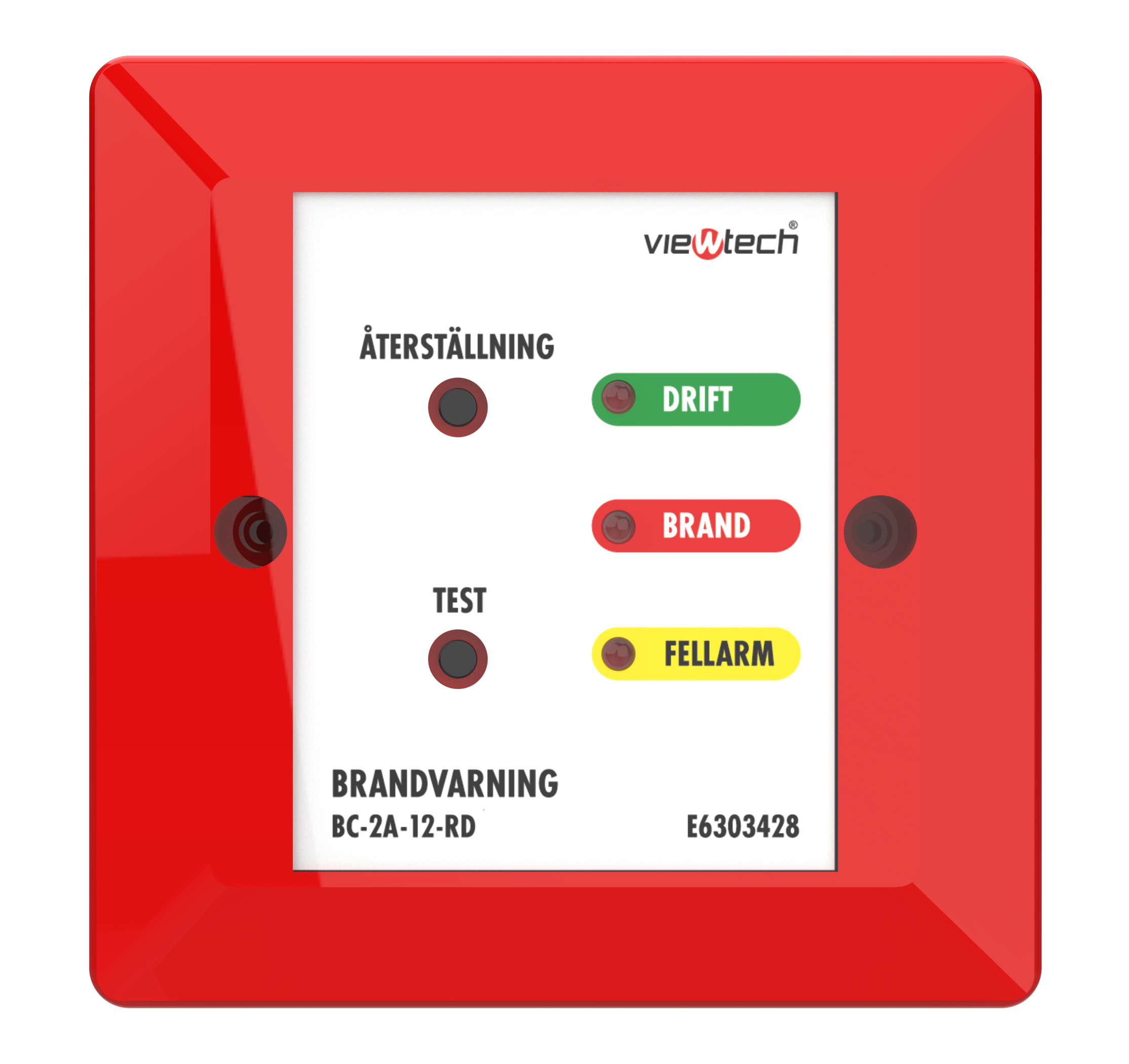 Brandcentral 12 V Röd