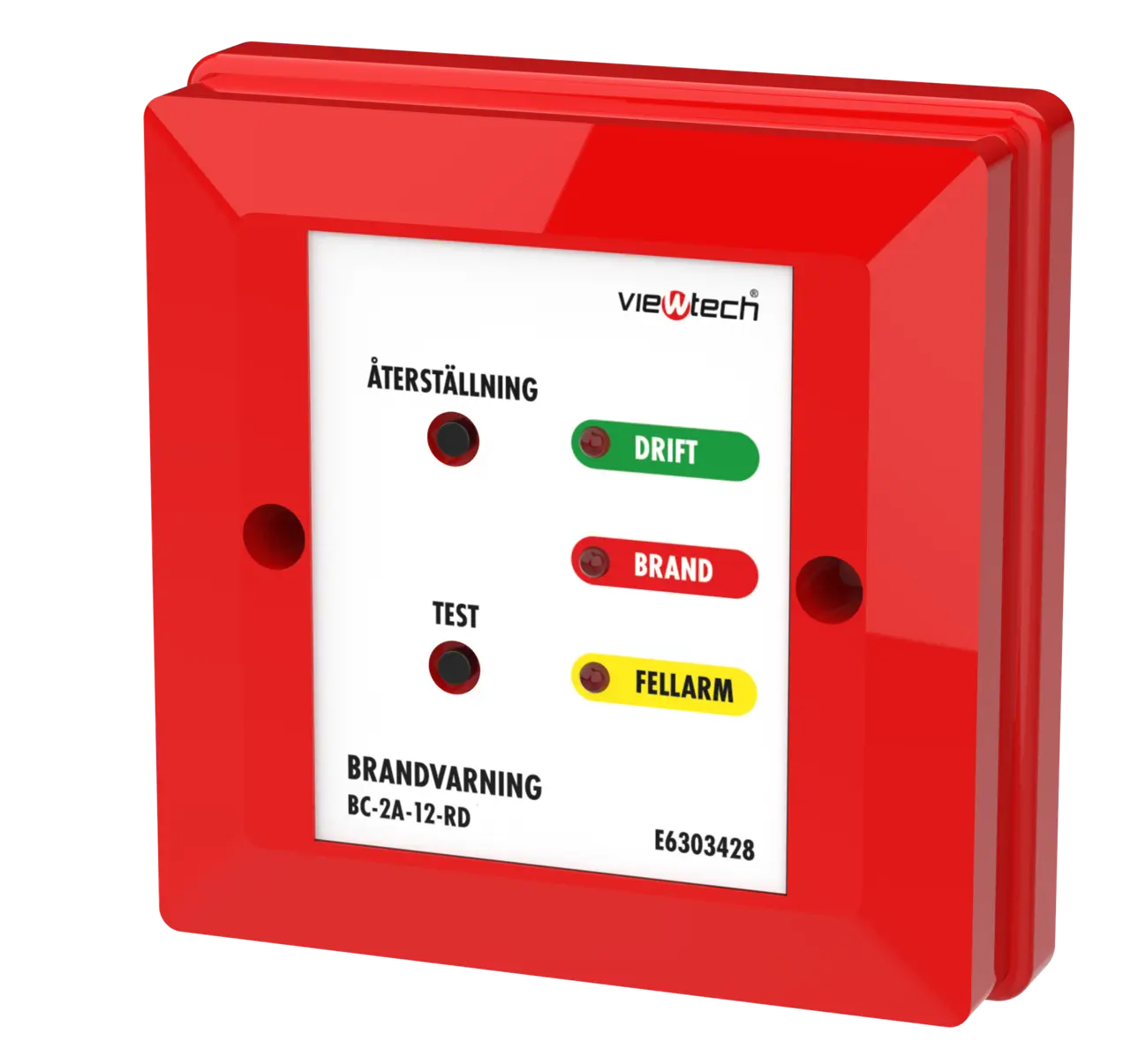Brandcentral 12 V Röd