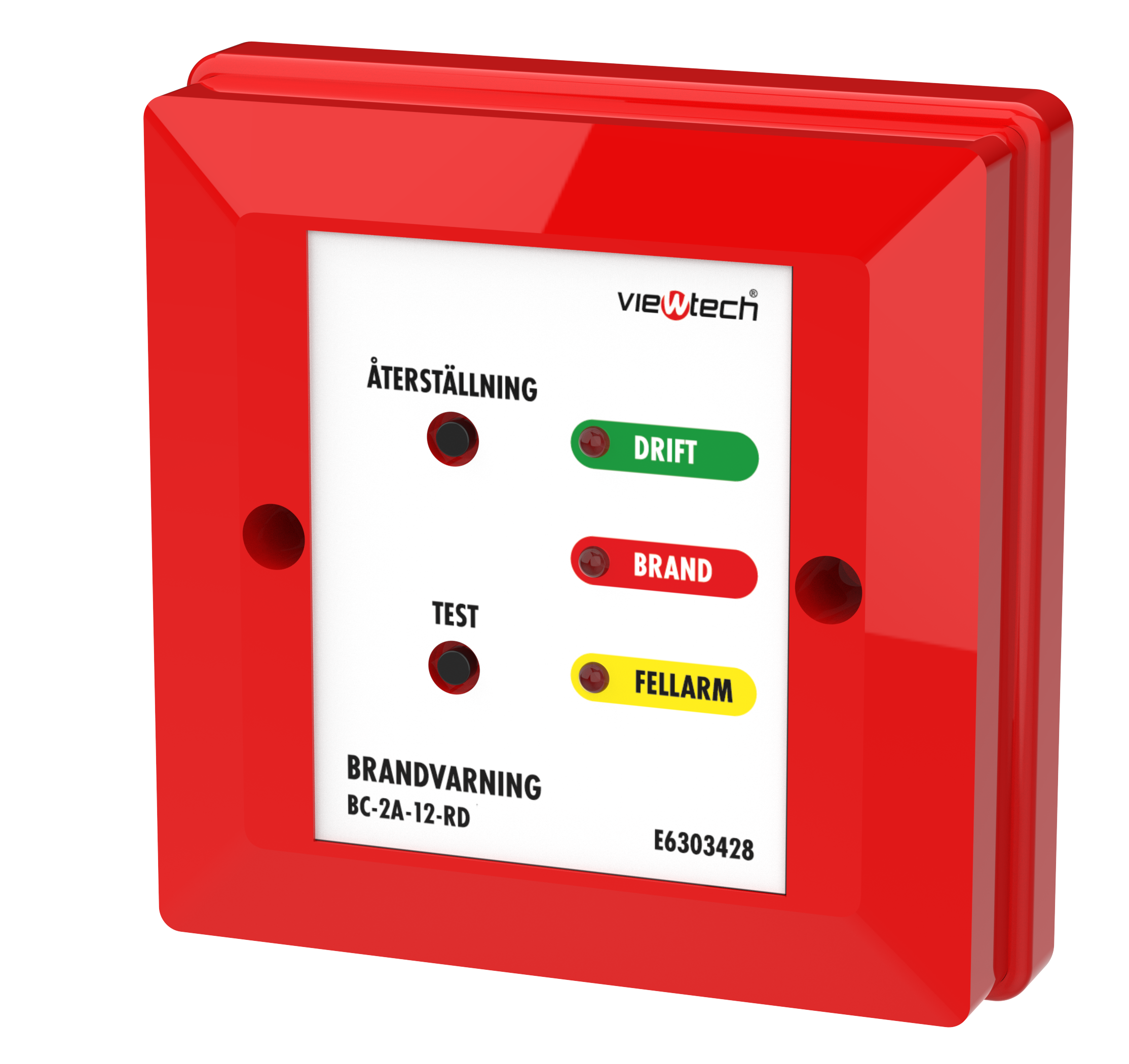 Brandcentral 12 V Röd