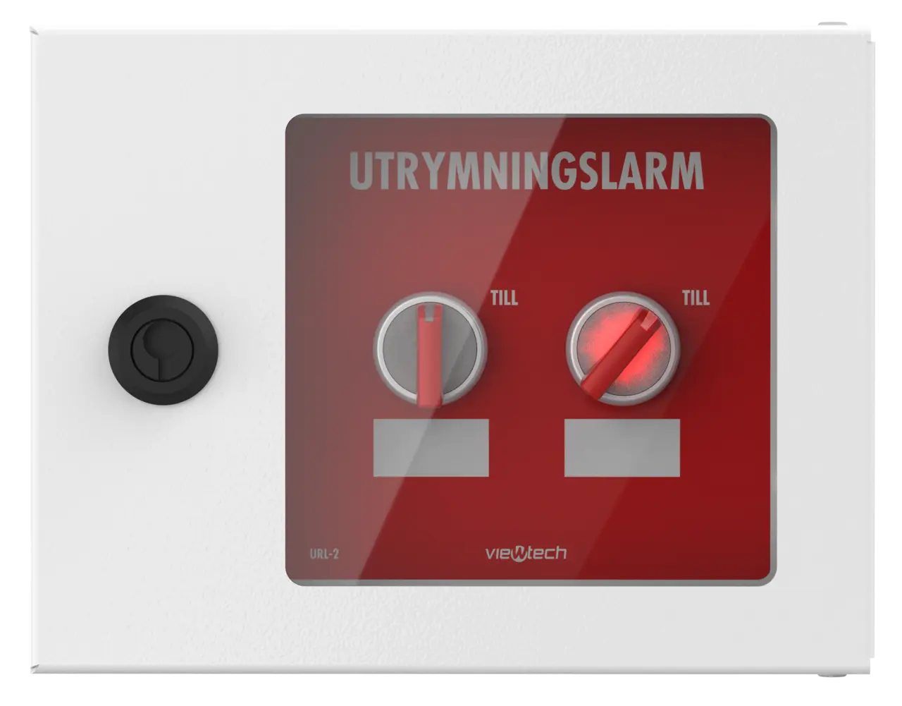 Manöverskåp för utrymningslarm 2 sektioner