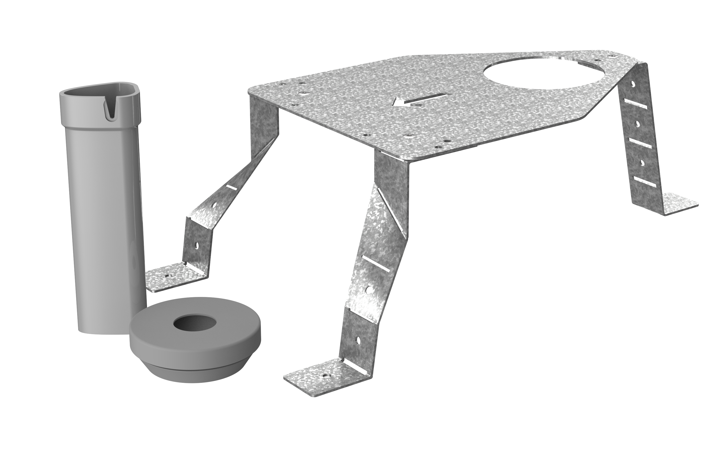 Monteringsbeslag för runda ventilationsrör - Monteringskit