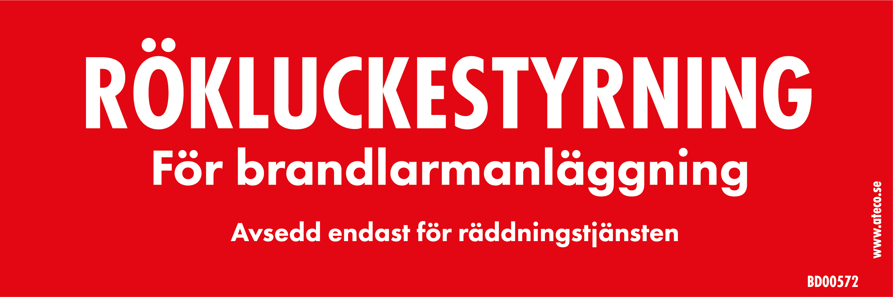 Dekal Rökluckestyrning 240x80mm