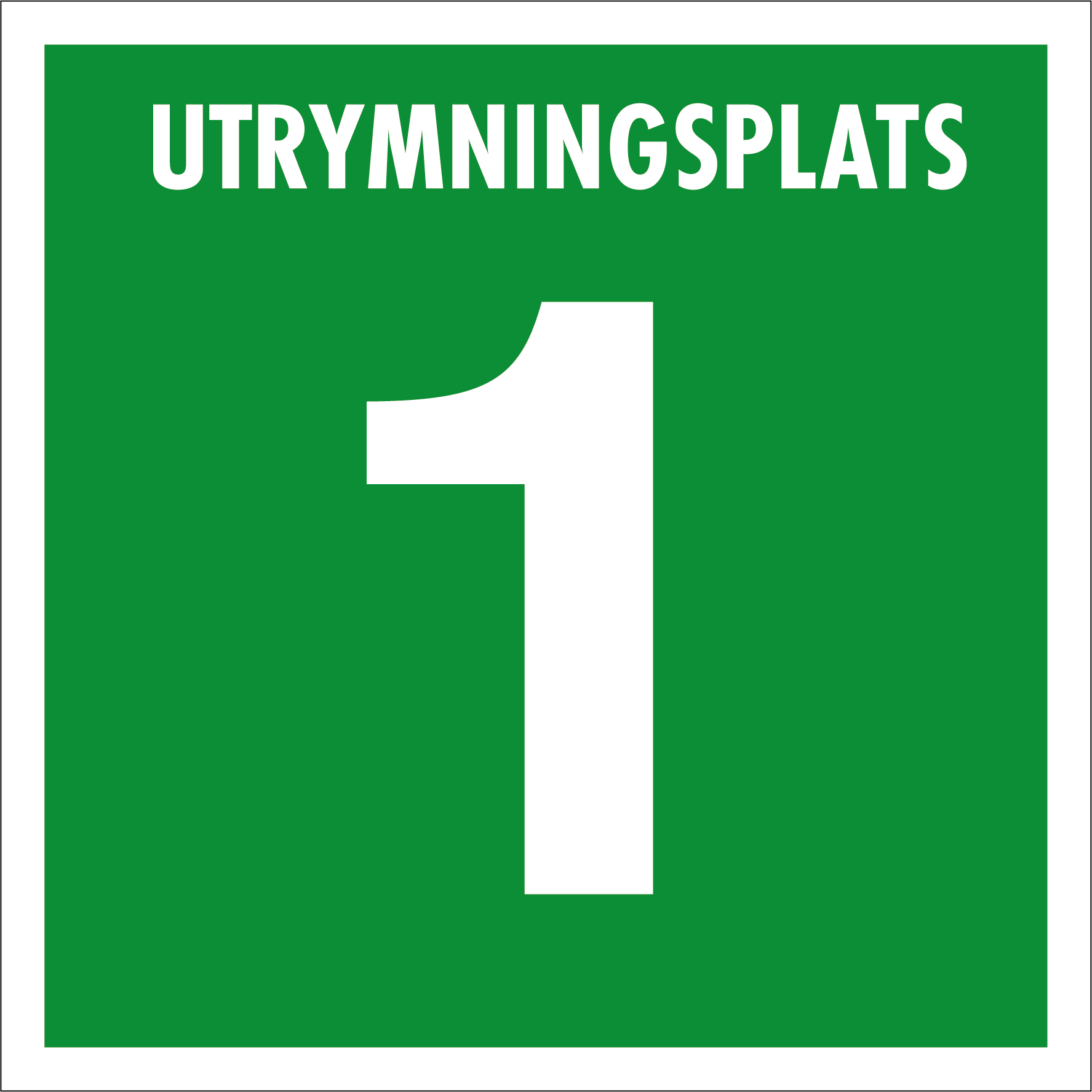 Skylt 150x150 Säker Plats nr 1