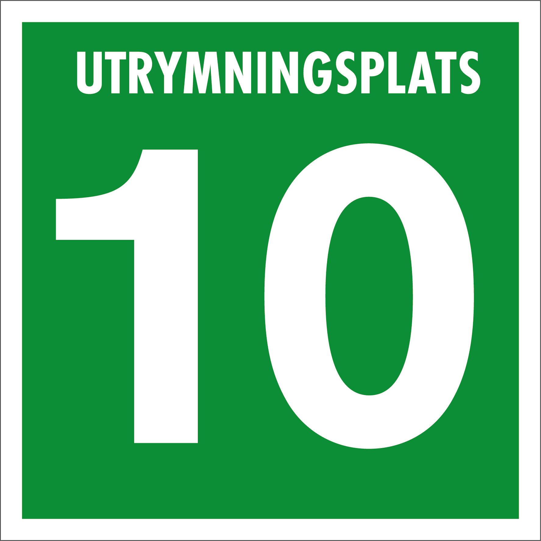 Skylt 150x150 Säker Plats nr 10