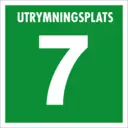 Skylt 150x150 Säker Plats nr 7