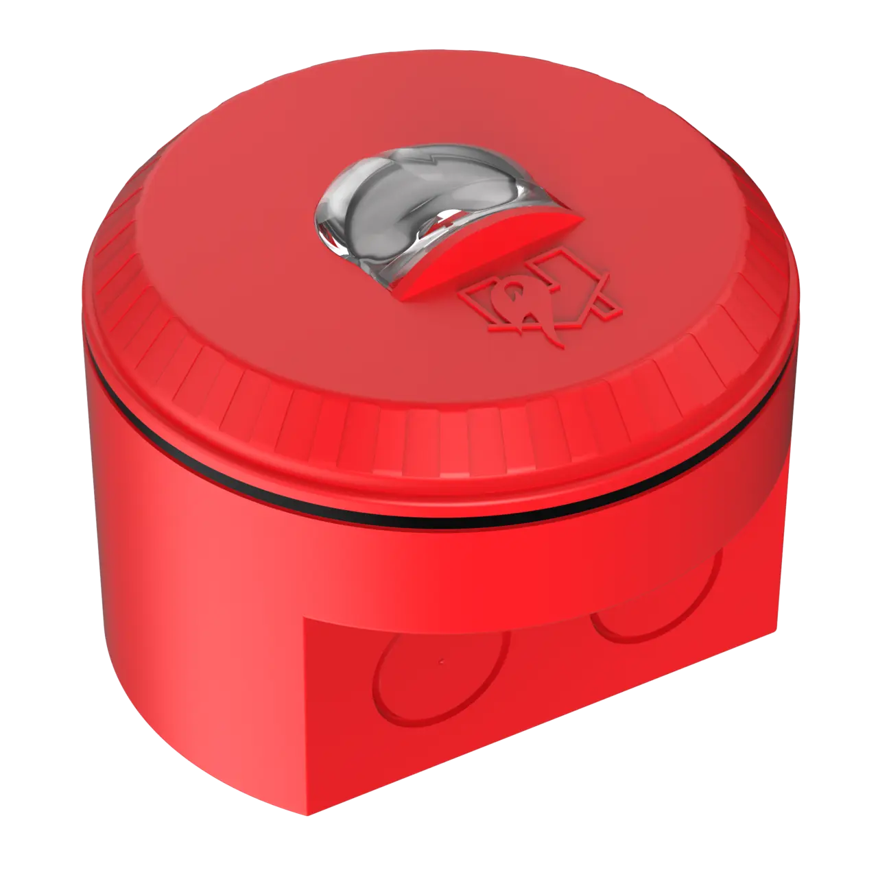 Blixtljus Solista Röd EN54-23 Vägg IP65 Vit blixt U-sockel