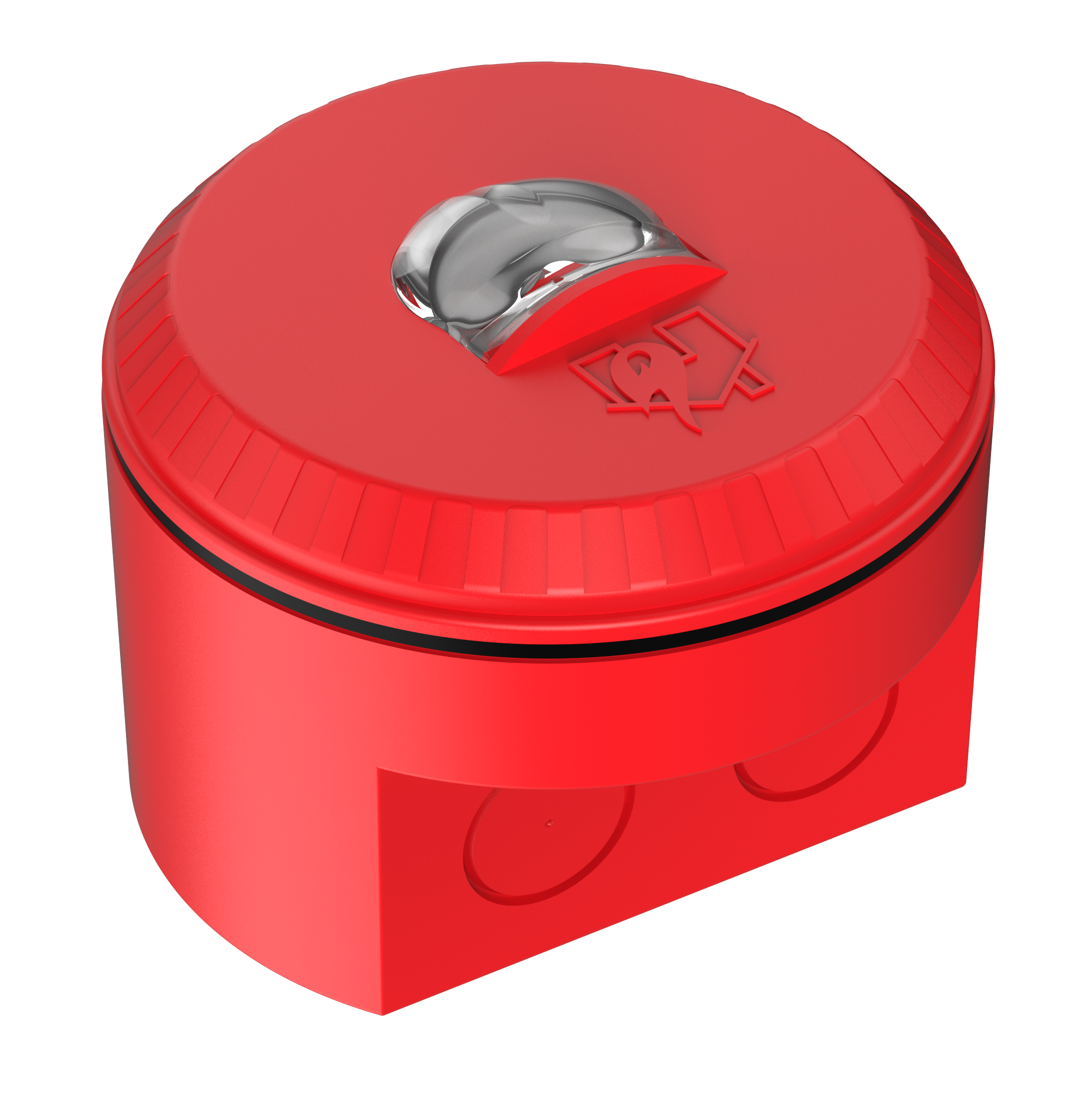 Blixtljus Solista Röd EN54-23 Vägg IP65 Röd blixt U-sockel