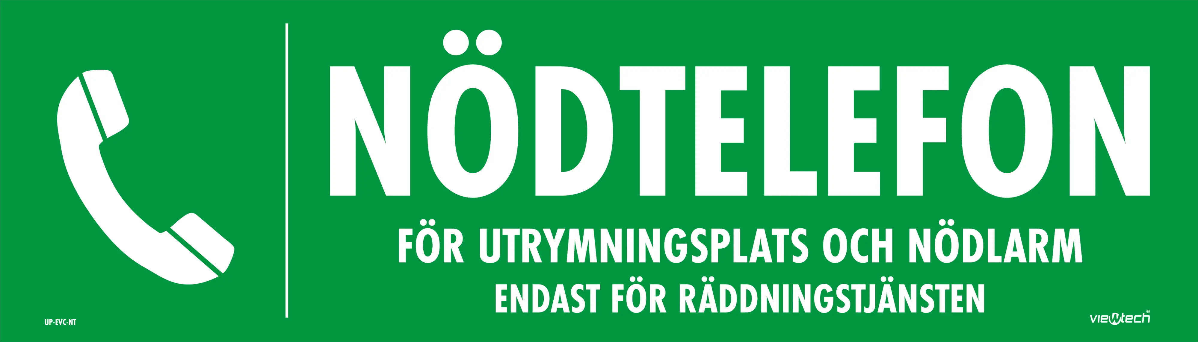 Skylt EVC Centralutrustning 350x100 mm