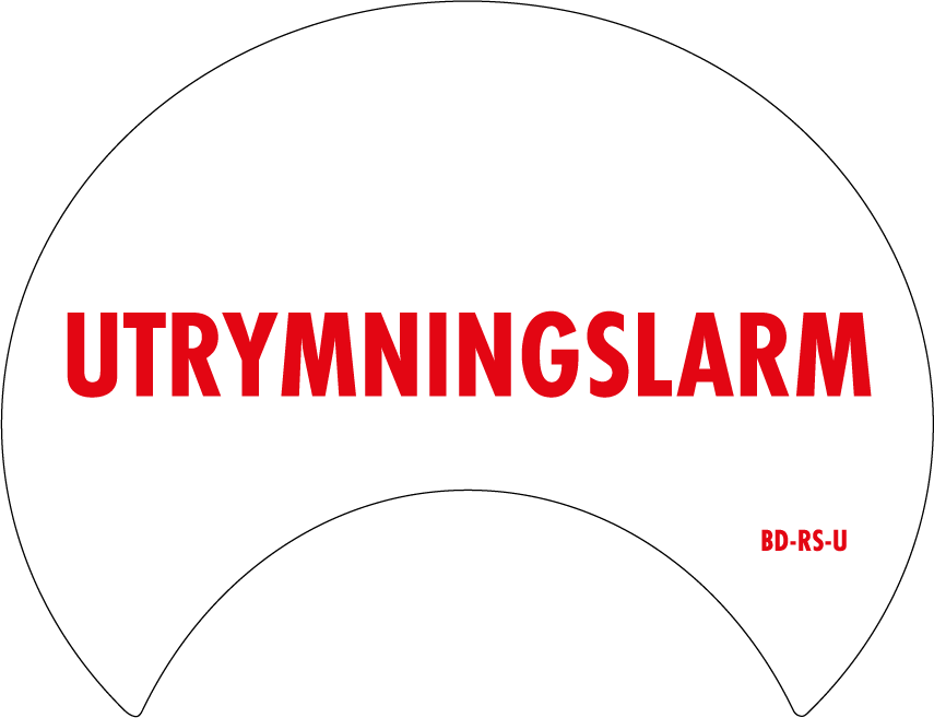 Frontdekal Siren Utrymningslarm