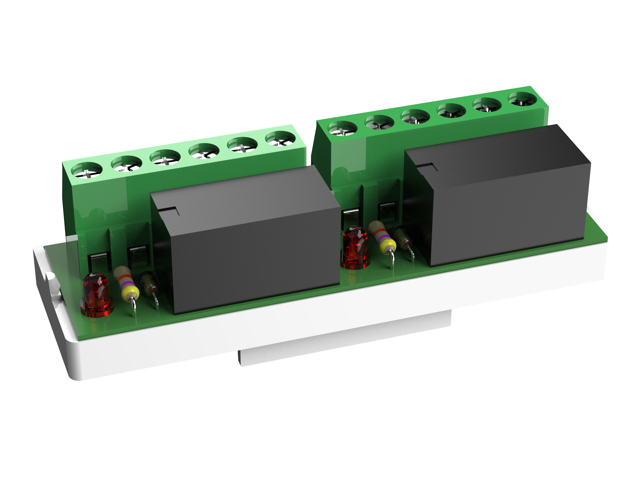 Relämodul 2 relä NO/NC