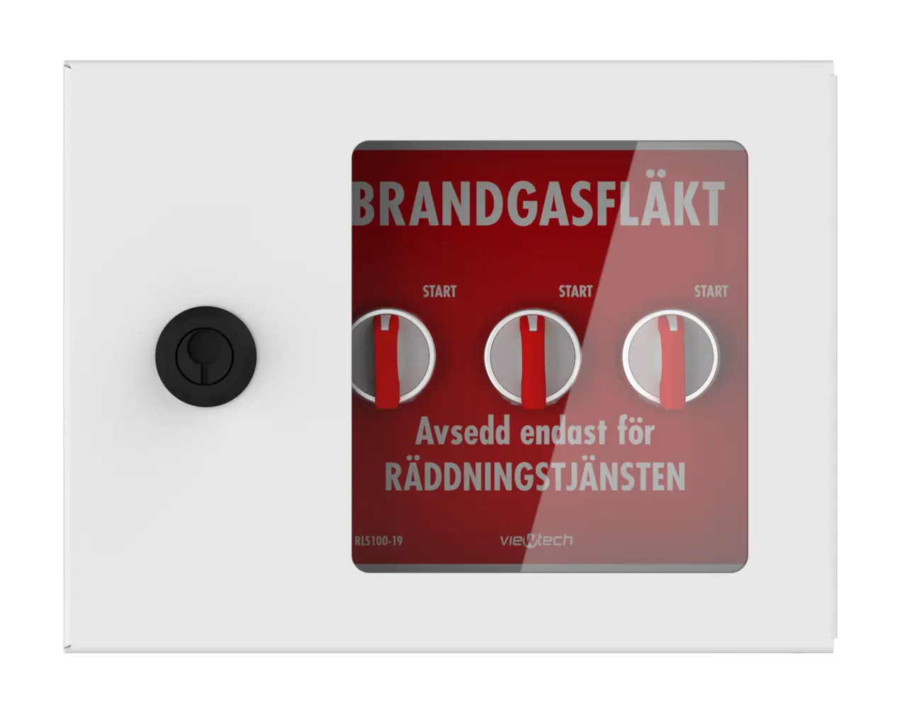 Manöverskåp brandgasfläkt 3 vred