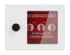 Manöverskåp brandgasfläkt 3 vred