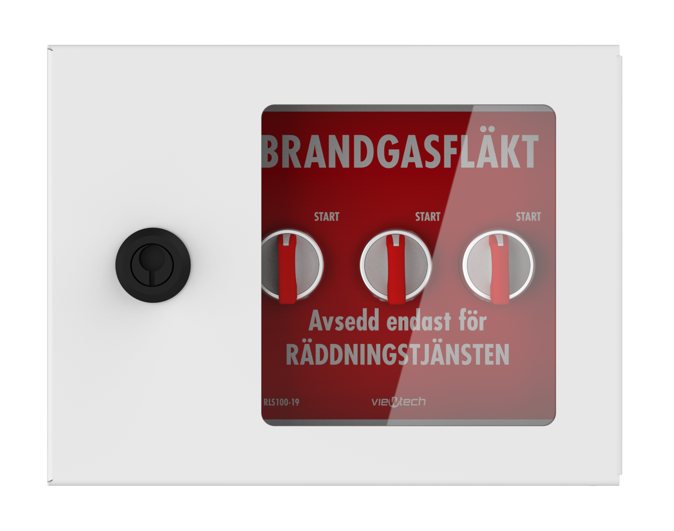 Manöverskåp brandgasfläkt 3 vred