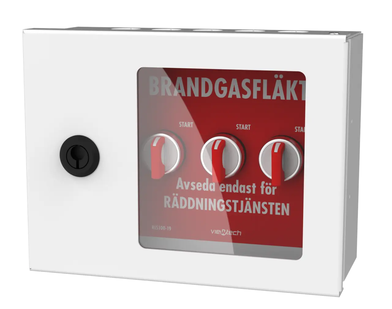 Manöverskåp brandgasfläkt 3 vred