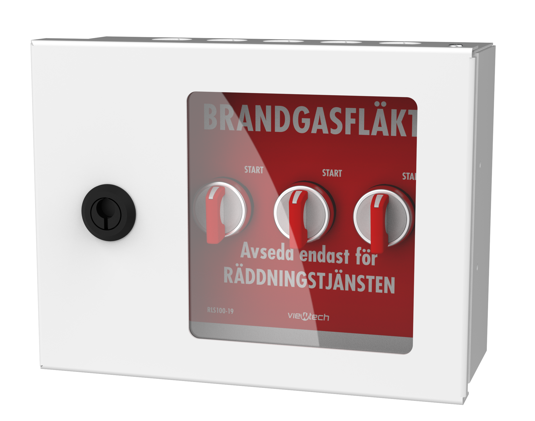 Manöverskåp brandgasfläkt 3 vred