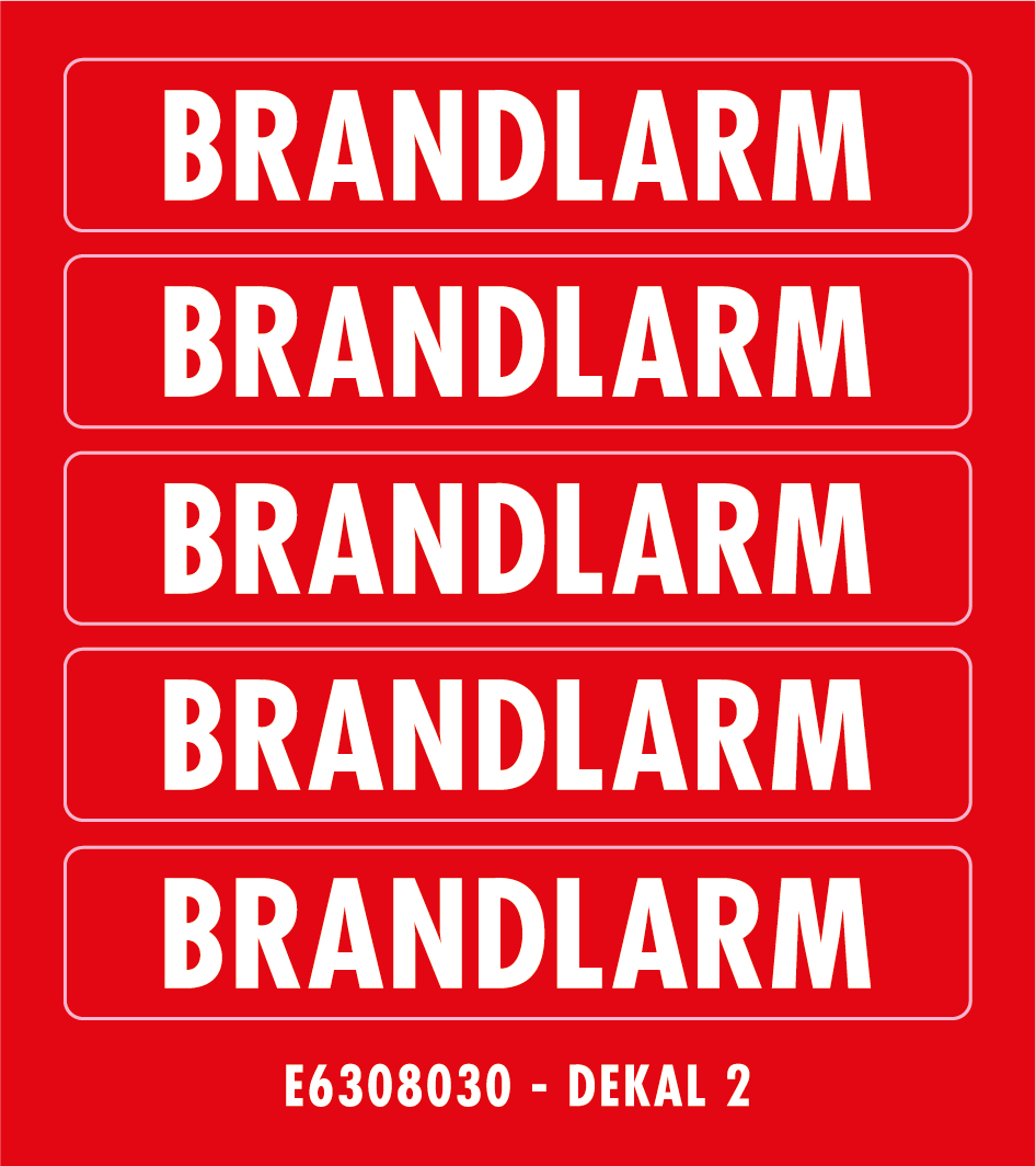 Dekal brandlarm 70x12mm (5 st)